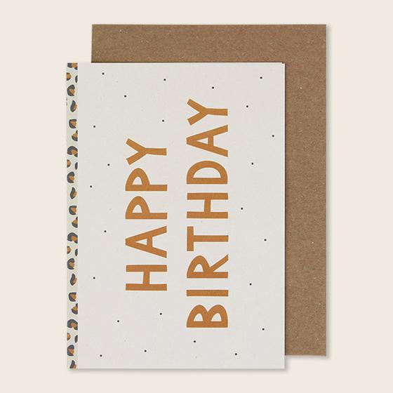 ava&yves Klappkarte - Leoprint Happy Birthday