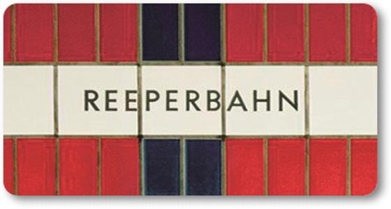 U-Bahn Kühlschrankmagnet U-Bahnhof Reeperbahn S-Bahnhof Linie S3 von tom bäcker Geschenkidee St Pauli, Vergnügungsmeile, Puff, Bordell, Sex, Sexshows