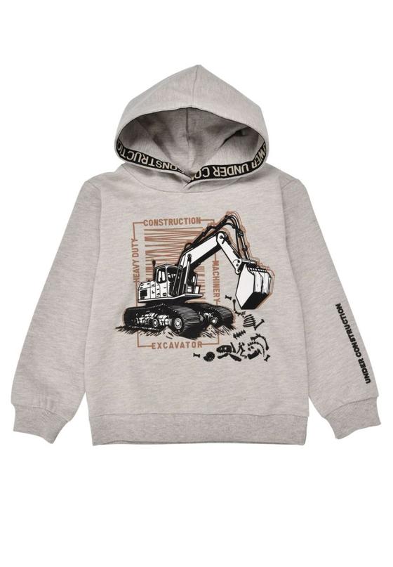Sweatshirt "Bagger", Baumwolle, graumeliert