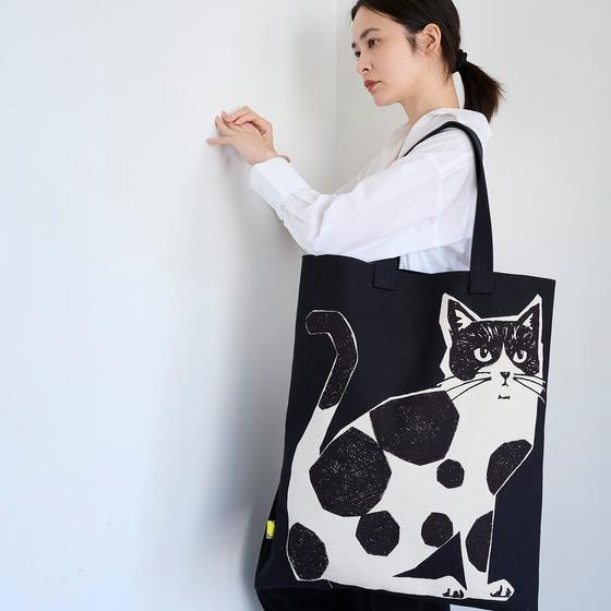 two cats Echino Cotton Linen Canvas zum Taschen nähen bei Spreefee kaufen