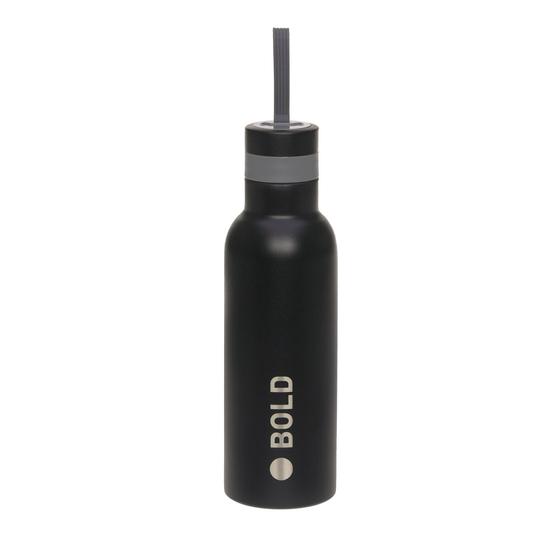Lässig Edelstahl Trinkflasche Bold Schwarz