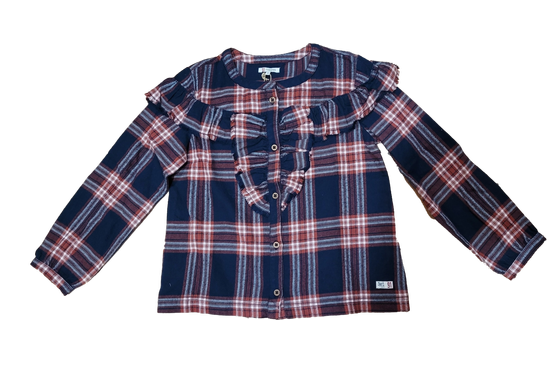 Flanell-Bluse, reine Baumwolle