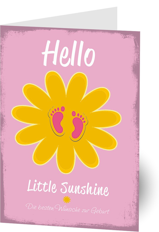 Klappkarte "Hello Little Sunshine"