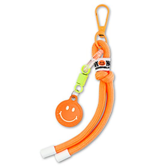 Schlüsselanhänger Bag Charm Smiley neon orange