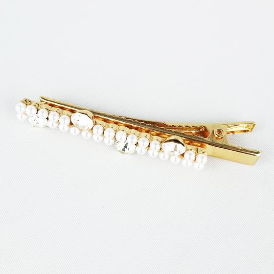 goldmarie Haarklammer PERLEN STRASS Arrangement - gold-creme