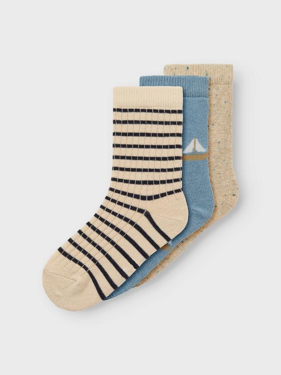 Name It Socken 3er Pack Sailor Streifen Spring Lake Melange 