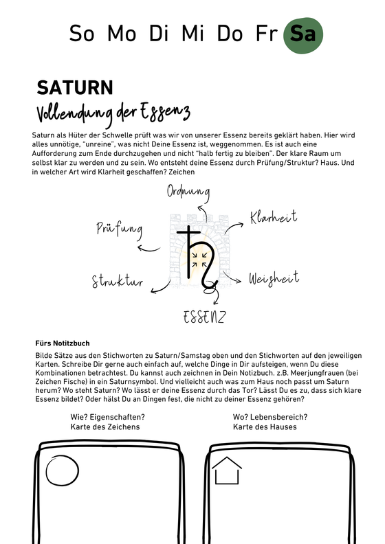 Wochenzyklus - mit dem Flow der Energien (kostenloses PDF)