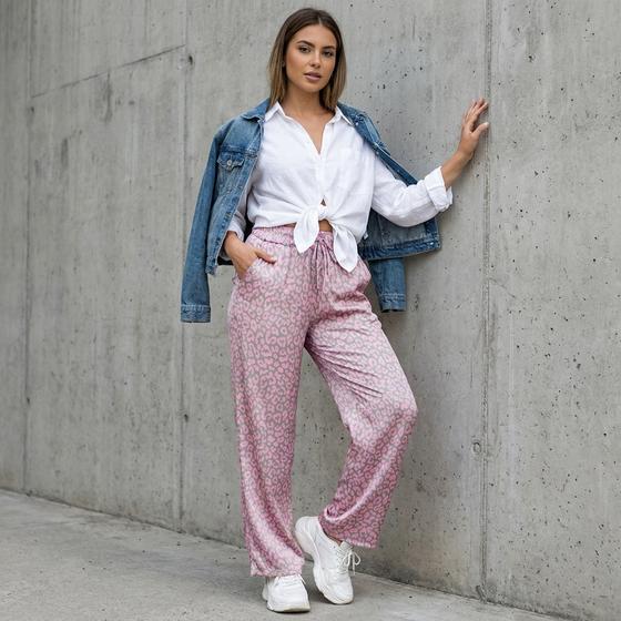 goldmarie Hose I BELIEVE IN DISCO  - Leo Muster - rose-silber 