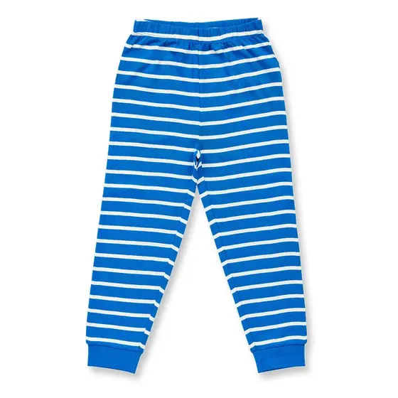 Sense Organics Pyjama Long John Blau Weiß Geringelt