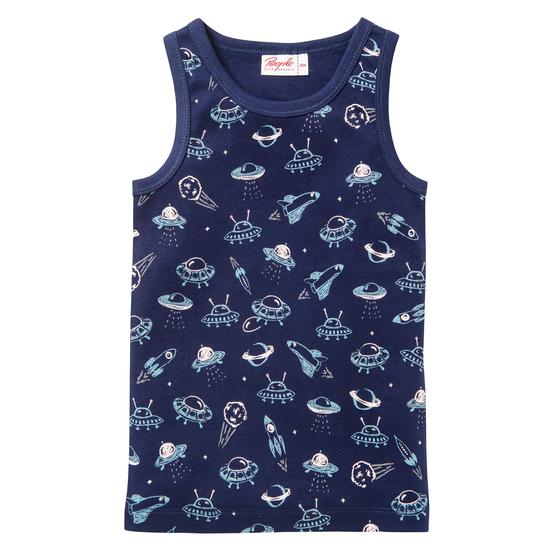 People wear Organic Unterhemd Weltall Nachtblau