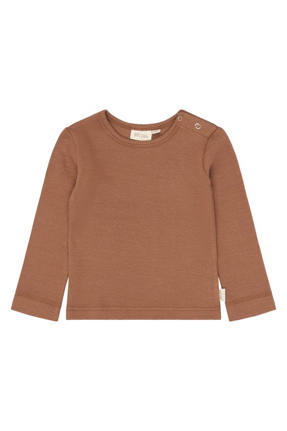 Petit Piao Langarm Shirt Stone Rawhide