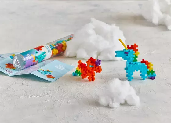 Plus Plus 100 Kreativ Bausteine Regenbogen Einhorn