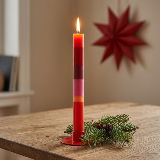 Kleine bunte Kerze Feliz Navidad