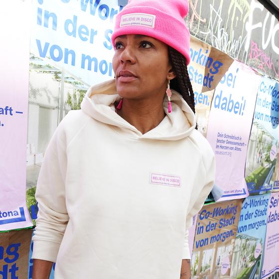 goldmarie Hoodie I BELIEVE IN DISCO - New Edition Label - creme