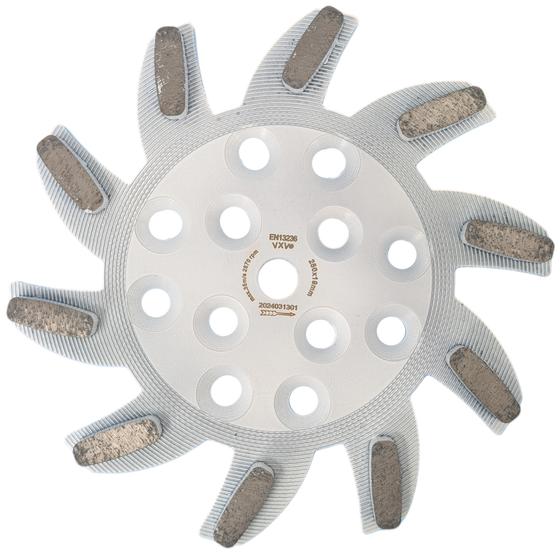 Restposten<br>Diamant-Stern-Schleifscheibe <br> Ø 250 mm medium Bindung<br> für universelle Anwendung