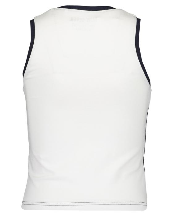 Weiches stretchiges T-Shirt, ärmellos, dreifarbig