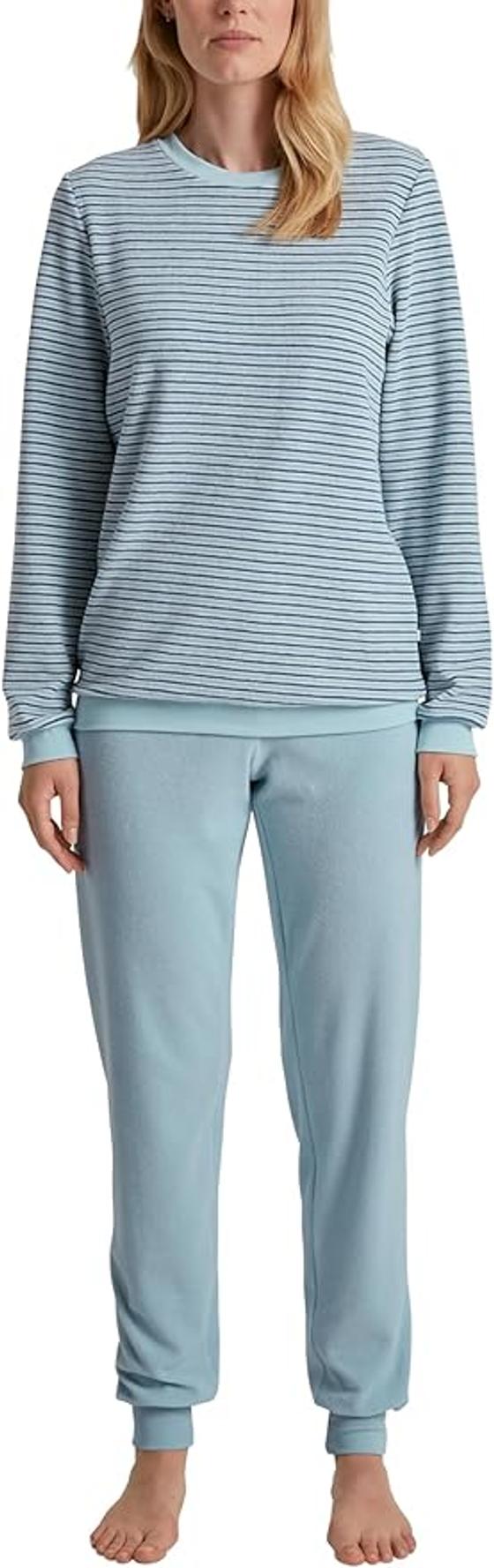 CALIDA Damen Pyjama Frottee mit Bündchen 