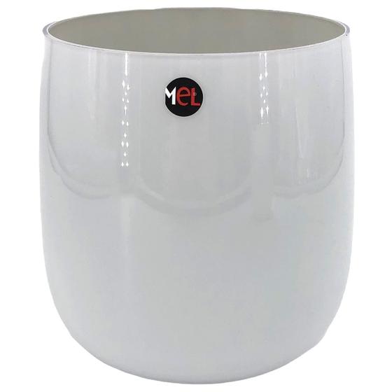 Mel Vase "Happy Spring" mittel, hellgrau