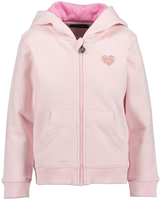 Sweatjacke "Herz", Baumwolle, rosa