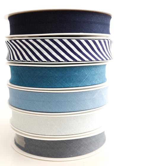 Schrägband Baumwolle 20mm uni - petrolblau