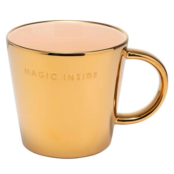 VONDELS Keramik Tasse MAGIC INSIDE - gold - 350ml - 2er Set