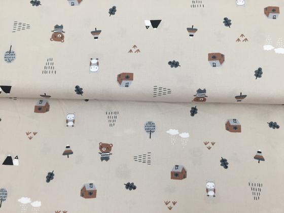 Baumwolle Teddy beige
