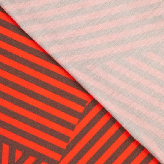 PS Patch Stripes von PS Fashion Fabrics – moderner Baumwollstoff mit grafischem Patchwork-Streifenmuster