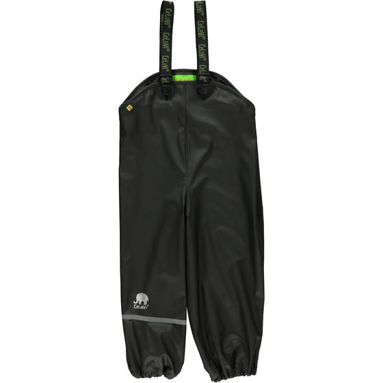 Regenhose, Matschhose, mit Latz, schwarz