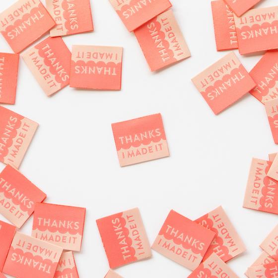 Sarah Hearts - Label Thanks I made it Coral 