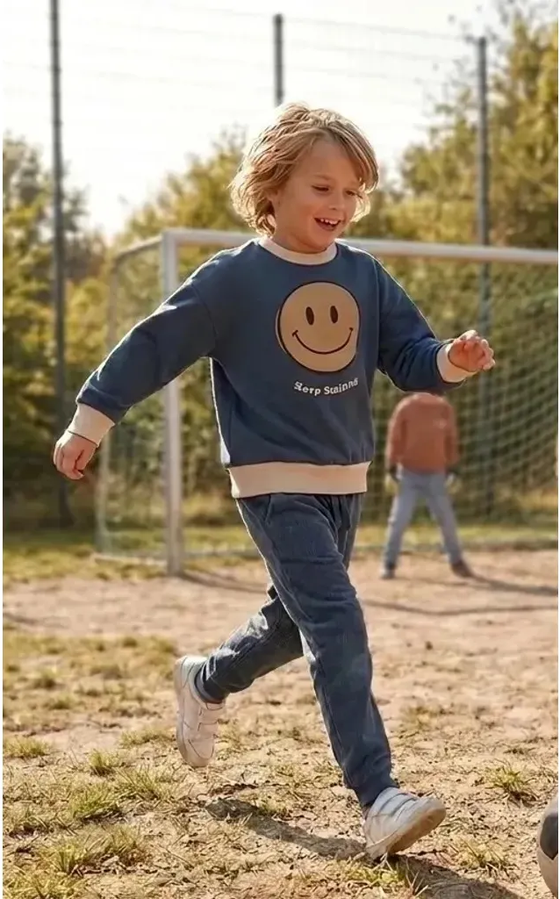 Sweatshirt "Smiley", leicht angeraut, Biobaumwolle, GOTS-zertifiziert