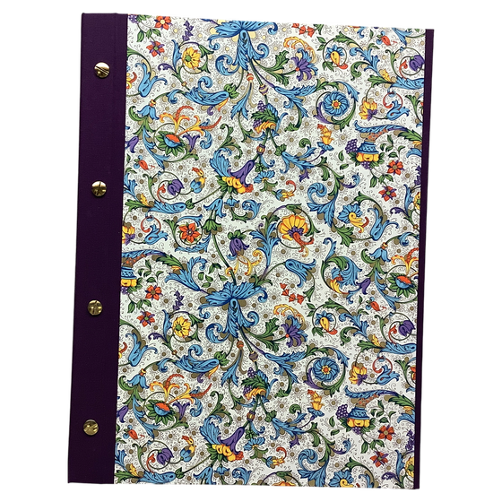 Schraubmappe - Florentiner Muster, Italienisches Buntpapier