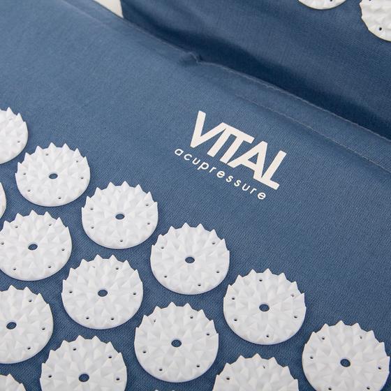 Vital Akupressurmatte & Kissen Set blau