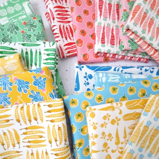 In th Vegetable Garden Loes van Oosten Cotton & Steel