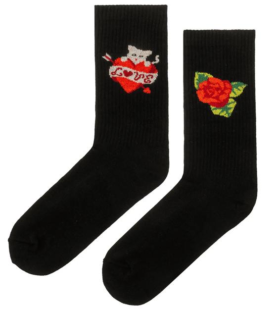 Socken Sport Organic Katze Black von Kabak
