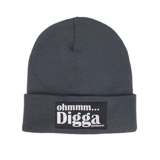 goldmarie Beanie Mütze OHMMM DIGGA - grau