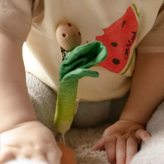 Oli&Carol Pacifier Clip Luke the Leek