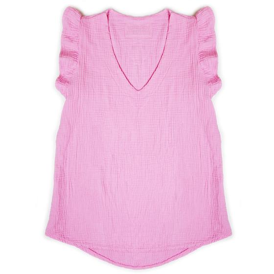 goldmarie Musselin Top MOINGIORNO pink Label - rosa