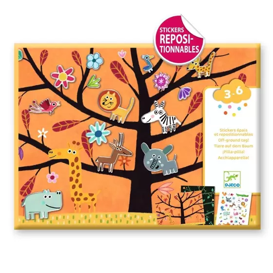 Djeco Sticker Tiere auf dem Baum 