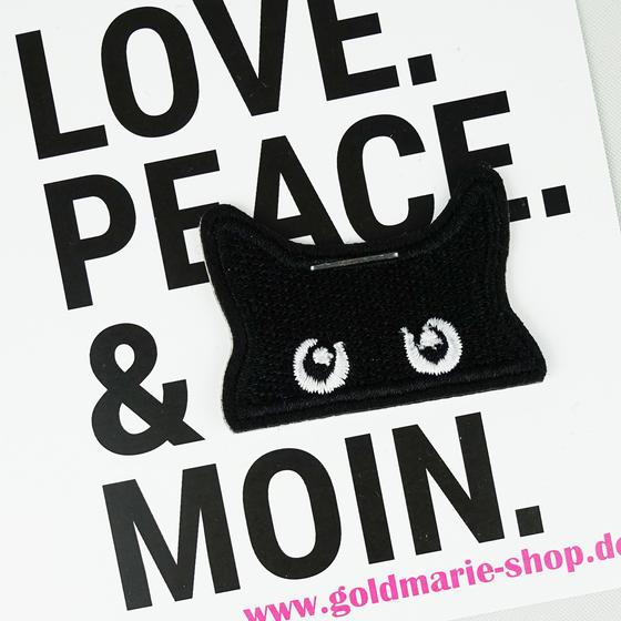 goldmarie Patches Aufnäher SCHWARZE KATZE - 5x3cm