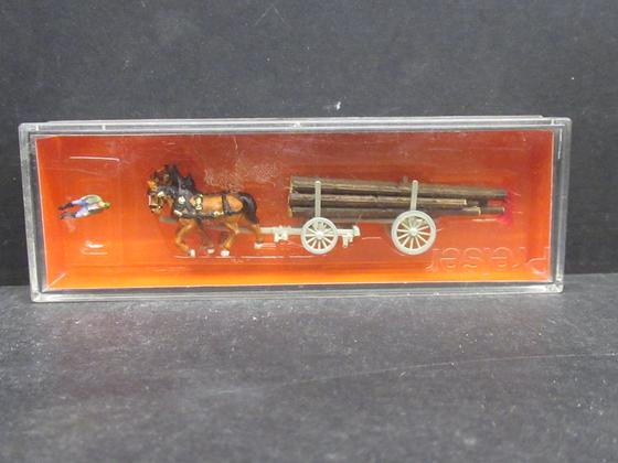 Preiser 79477 Pferde Droschke offen Sur N OVP