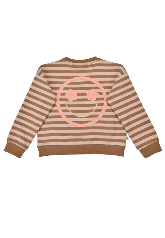 Sweatshirt "Smiley", Baumwolle, angeraut, cinnamon