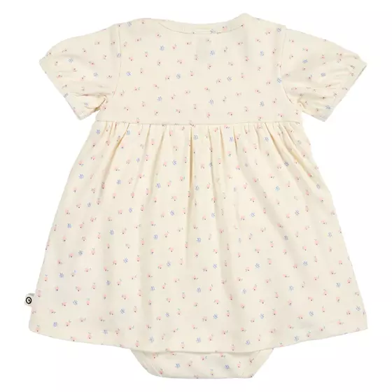 Müsli by Green Cotton Baby Puff Swing Dress Spring Tofu Shell Blue