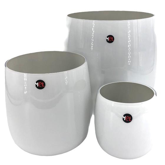 Mel Vase "Happy Spring" mittel, hellgrau