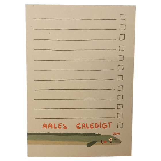 Abreißblock Aales erledigt von Slinga Illustration