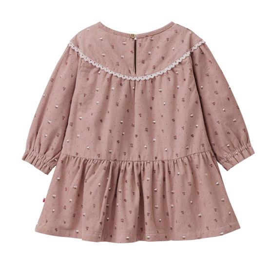 People wear Organic Langarmshirt Feinkord Kleid Blümchen Altrosa