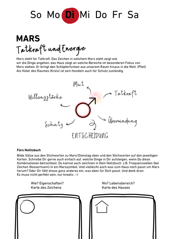 Wochenzyklus - mit dem Flow der Energien (kostenloses PDF)