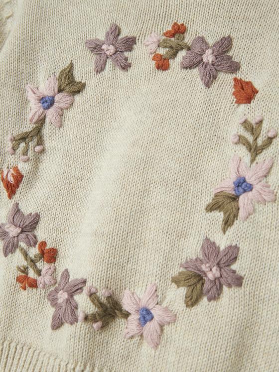 Name It Strickpullover Flowers Peyote Melange