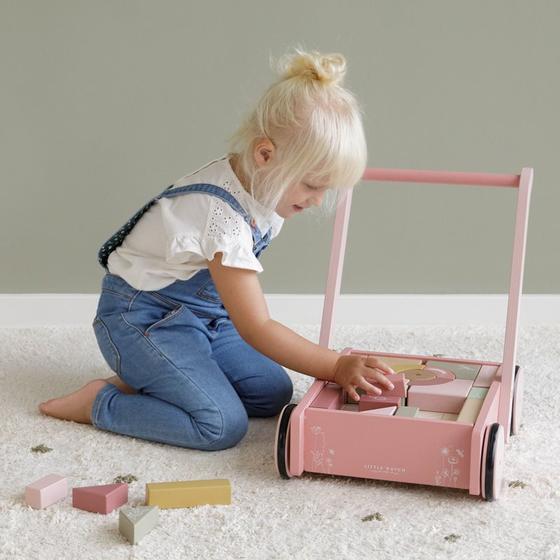 Little Dutch Wagen mit Bauklötzen Rosa
