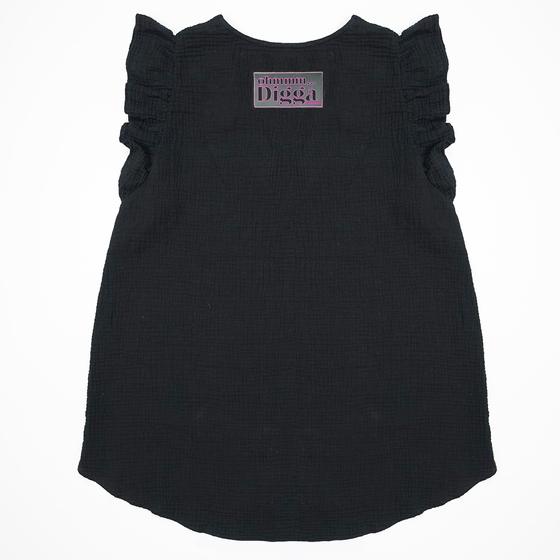 goldmarie Musselini Top OHMMM DIGGA pink Label - schwarz