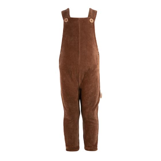 Latzhose aus Breitcord, braun